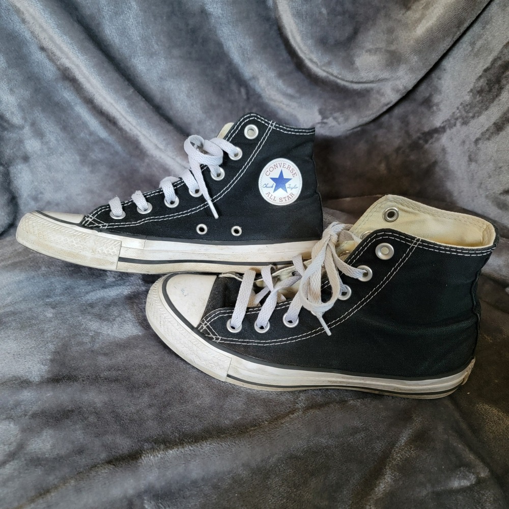 Converse Chuck Taylor All Star High Top Unisex 6 Women 4 Men Black Good Canvas - Picture 3 of 14